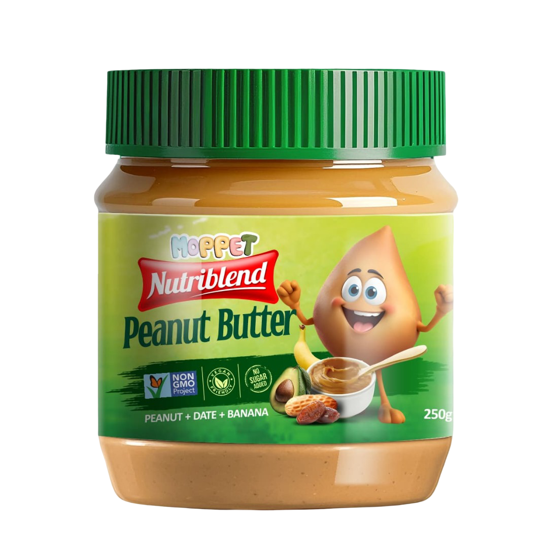 Moppet NutriBlend – Naija Favorite Banana & Peanut combo in a Jar!